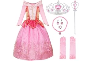 JerrisApparel Dziewczęcy kostium księżniczki z Aurory Śpiąca Królewna Impreza Fantazyjna