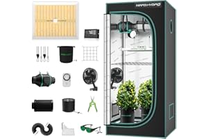 MARS HYDRO TS1000 Indoor Cultivo Kit Completo TS1000 150W led Cultivo Dimmable Completo Specturm UV IR, 80x80x160cm Grow Tent, Kit Cultivo Interior, con 4" Digital Ventilador en línea Filtro Kit