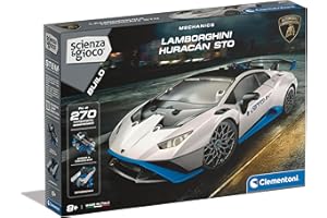 Clementoni Scienza e Gioco Build - Lamborghini Huracan STO, Kit Costruzione Bambini 8+ Anni con Oltre 270 Componenti Intercambiabili e App Dedicata, Made in Italy, Lingua Italiana, 19367