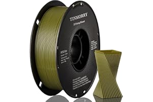 PETG Filament 1.75mm, TINMORRY Verbessert PETG-Eco 3D-Druckmaterialien, Kompatibel mit Bambu FDM 3D Drucker, 1 KG 1 Spule, Olive Green