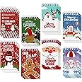 VEYLIN Small Christmas Coil Notepads,24 Pieces Xmas Pocket Coil Notebook For Christmas Party Kids Goodie Bag Favor Supplies