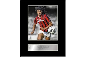 ICONIC PICS Foto autografata di Ruud Gullit - Stampa fotografica autografata AC Milan FC