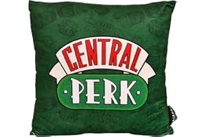 Elbenwald Poduszka Friends z Motywem Central Perk - 40 x 40 cm - Dla mężczyzn, kobiet, uniseks - Pomysł na prezent - Poduszka dekoracyjna - Poliester Zielony