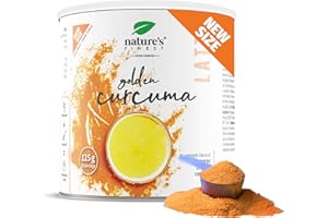NATURE'S FINEST BY NUTRISSLIM Nature's Finest Bio Curcuma Latte con Jengibre Ecologica en Polvo, Golden Milk Vegano, 125 g
