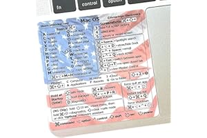 SYNERLOGIC (M/Intel) Mac OS Keyboard Shortcut Vinyl Sticker, No-Residue Adhesive, Compatible with 13"-16" MacBook Air/Pro/iMac/Mini (US Flag)