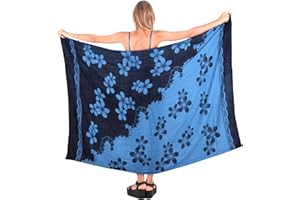 LA LEELA Femme Plage Bikini Jupe Paréo Longue Cover Up Sarong Maillot de Bain Wrap Sarong