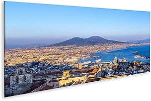 islandburner Bild auf Leinwand Napoli Neapel Vesuv Im Hintergrund Sonnenuntergang Sommertag Italien Kampanien Bilder Wandbilder Poster