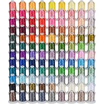 RICHWORD Kit di filo da ricamo in poliestere, 40 colori, 800 m (550Y) ogni bobina, per macchine da ricamo