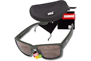 Zite Fishing Polarisationsbrille | Culo | Polbrille Angeln verspiegelt, UV400 & Schwimmfähig | Ultraleichte Angelbrille mit Hardcase & Tasche | Angelbrille polarisiert zum Angeln, Fishing Glasses