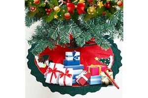 UTEN Falda de Árbol Navidad Decoraciones Navideñas de Invierno Falda de Alfombra de Unos 90 cm