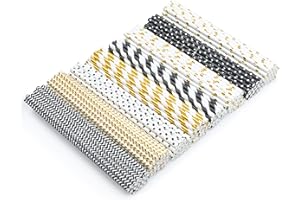 DK177 200 Stück Strohhalier, Trinkhalme Papier Biologisch Abnte Cocktail Strohhalme Trinkhalme, Umweltfreundlich Papierstrohhalme für Gochzeiten und Party, 8 Farben