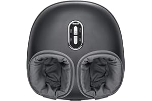 Nekteck fotmassage med värme, Shiatsu fotmassagemaskin djup knådning, luftkompression, förbättrar blodcirkulationen och fotens välbefinnande, koppla av för användning hemma eller på kontoret