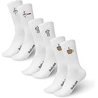 Oooaooo Weiße Socken Mit Nutella Stickerei - Lustige Socken Größe 37-45