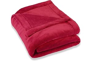 CelinaTex Flauschige Kuscheldecke 150 x 200 cm rot Decke Sofa warm Wohndecke weich Mikrofaser Fleece Oeko-TEX Montreal