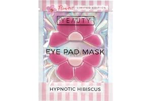 ‎YEAUTY YEAUTY Hypnotic Hibiscus Eye Pad Mask – Augenpads mit Hibiskus-Blüte & Hyaluronsäure, Limited Edition – 1 Paar