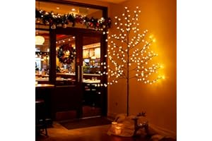 ‎CCLIFE CCLIFE LED Lichterbaum 180cm, 200 LEDs Deko mit Memory Funktion, Innen und Außen weihnachtsdeko, Kirschblütenbaum Lichterdeko, Warmweiß, IP44, LED Baum