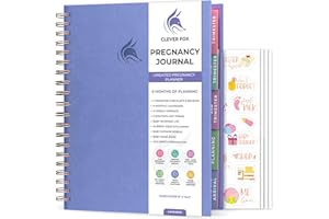 Clever Fox Agenda per gravidanza e libro dei ricordi, diario settimanale per una gravidanza felice e sana, libro dei ricordi per la gravidanza e il bambino per le neomamme, 41 settimane, copertina