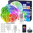 LUXONIC 15m Alexa LED Strip Lights with Remote 49.2ft WiFi RGB Colour Changing Smart Led Light Strips Music Sync App Control Work with Alexa Strips Light for Bedrooms TV Party