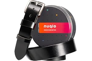 NUQLO Cintura Uomo Pelle vera | No Logo | Cuoio di prima scelta | Fibbia in metallo spazzolato | Nickel Tested | Resistente all’usura e ai graffi