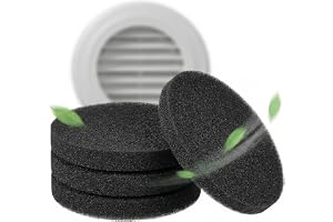 6 st Luftfilter för Pluggit EV100/EV200/EV500/REV150, ersättningsfilter 50PPI, ventilationsfilter, bostadsluftning Ø140mm, dammsugarfilter, rund, filterklass G3 för LUNOS e² e2 och ALD-R 160, Typ 9