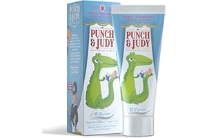 PUNCH AND JUDY Punch & Judy Kids Toothpaste - Baby Strawberry Flavour, 0-2 Years, Fluoride, Sugar Free 50ml (Pack of 1)