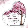 Gleevara Valentines Gifts for Her, Gifts for Girlfriend, Best Girlfriend Gifts, Cute Girlfriend Anniversary Birthday Presents-Heart-Shaped Acrylic Plaque, Romantic Gifts for Her