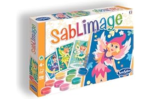 SentoSphère - Sablimage Fées - Kit loisirs créatifs enfant – 4 tableaux en sable – 16 couleurs de sable coloré – Concept Box avec cadre - A partir de 4 ans - Fabriqué en France -8814