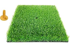 SPARKLENUT Golf Übungsmatte, 30 x 30cm Golf Matte, Abschlagmatte Golf im Innen und Außenbereich, Tragbar Abschlagmatte inkl für das Chipping Putting Training
