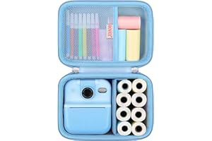 BOVKE Macchina Fotografica Istantanea Custodia per HiMont/ASTGMI/MYSTILUCK/TIATUA/MOUNT/Hangrui/CalineGam Macchina Fotografica Bambini Istantanea, Natale Compleanno Regali per Ragazze Ragazzi, Blu