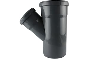 MKK - 19587-005 - HT Rohrabzweig PP DN 40-110 T-Stück 45° Verzweigung Verbindung Abzweig grau DN 110 auf DN 50