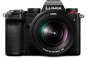 Panasonic LUMIX DC-S5 S5 Full Frame Mirrorless Camera body, 4K 60P Video Recording with Flip Screen and Wi-Fi, L-Mount, 20-60 mm Lens, 5-Axis Dual I.S, (Black)