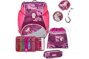 Scout Alpha Schulranzen-Set 4tlg, Einheitsgröße, Pink Horse