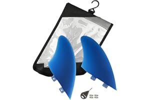 AQUBONA Doppia Linguetta II AM2 FINS Single Tab Dual Tab Fin Surfboard in Fibra di Vetro Pinne per Surf con Pinne, Chiave Pinna, Multicolore (Piccolo, Medio Grande)