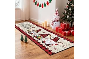 Enyhom Świąteczny chodnik, niski profil, chodnik do przedpokoju, antypoślizgowy, można prać w pralce, wycieraczka zatrzymująca brud, trwały, miękki dywanik wejściowy, na ganek, do kuchni, sypialni