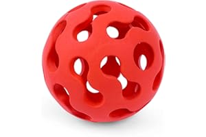 Petface Toyz Bone Lattice Ball zabawka dla psa, czerwona