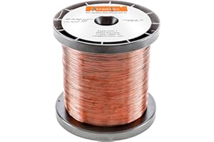 SCHNEITEC Kupferlackdraht W210 Ø 0,40 mm 1 kg, ca. 845m - CU Lackdraht Grad 2 CUL Kupferdraht Gewicht 1 Kilogramm Durchmesser 0,40 Millimeter Wickeldraht Kupfer Draht nach IEC 60317-13