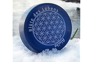 3 * Trinkdeckel "Blüte des Lebens" für 1 Liter und 0,5 Liter Tritan Flasche von Alvito; energiespendendes Ursymbol zu Anreicherung für ihr (gefiltertes) Wasser, Blume des Lebens