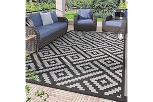 HGTRH Alfombra Exterior Terraza Impermeable Lavable, Alfombra PVC Polipropileno Exterior con Agujeros De FijacióN, Muy Resistente Alfombra Paja De Plastico Suelo Exterior Plipropileno Trenzado
