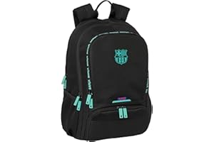 Safta F.C. Barcelona 3. WYPOSAŻENIE - Plecak na Padel, Plecak sportowy, idealny dla różnych grup wiekowych, wygodny i wszechstronny, jakość i wytrzymałość, 30x17x42 cm, kolor czarny, czarny, Estándar,