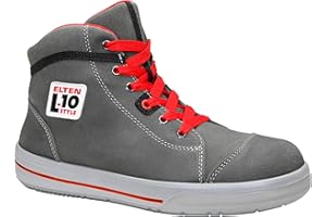 ELTEN Elten Buty ochronne vintage Mid Esd S3, męskie, sportowe, sportowe, lekkie, szare/czerwone, stalowe noski - Obuwie robocze i ochronne - S3 Uniseks