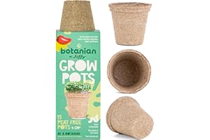 LBS HORTICULTURE Jiffy Botanian Peat Free Fibre Growing Pots for Kids – Eco-Friendly Biodegradable Plant Pots for Children’s Gardening Kits Mess-Free, Child-Safe & Educational Fun for Young Gardeners & Classrooms