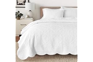 Cozy Line Home Fashions Victorian Medallion Solid White Matelasse Embossed 100% Cotton Bedding Quilt Set,Reversible Bedspread, Coverlet (Blantyre - White, Queen - 3 Piece)