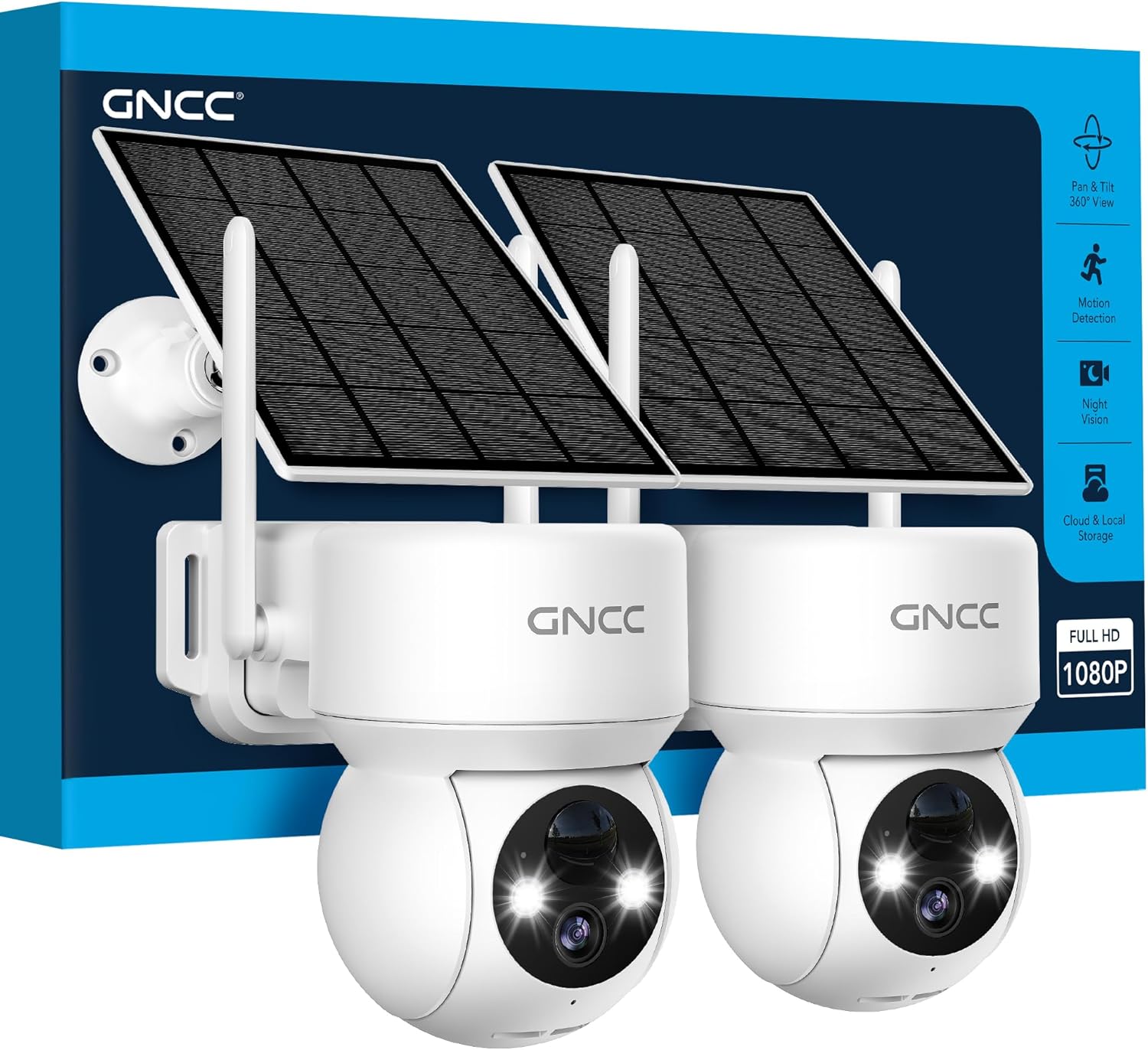 Prise en Main & Utilisation au Quotidien : GNCC 2PCS Camara Vigilancia WiFi Exterior Sol