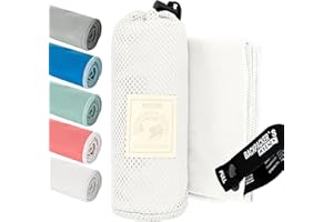 Backpacker's Journey Asciugamani in microfibra in S M L XL. Set di asciugamani da viaggio leggeri, ad asciugatura rapida, assorbenti e antibatterici (Non colorato/bianco S)