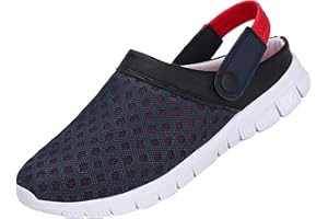 SAGUARO Sommer Clogs Herren Gartenschuhe Damen Hausschuhe Leicht Pantolette rutschfest Badelatschen Sandalen Gr.36-48