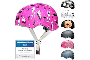 SkullCap® Skateboard & BMX Casque De Vélo pour Enfantes et Adultes Casque Trottinette Electrique