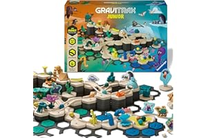 Ravensburger - Gravitrax Junior Starter Set XXL | Pista Biglie Con 200 Pezzi | Rompicapo Bambini Con Le Biglie | Giochi Bambino 3 Anni Maschio | Giochi Per Bambini Compatibili Con Tutti I Gravitrax