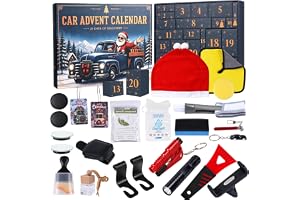 Biltillbehör adventskalender 2026, 24-dagars jul nedräkningspresent | 24 individuella presentlådor, bil adventskalender 2026 present till bilentusiaster, män, kvinnor, tonåringar till jul