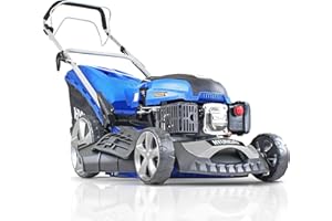 Hyundai 46cm Petrol Lawnmower Self-Propelled, 460mm / 18'' Cutting Width Lawn mower, 3.5HP 4-Stroke Petrol Engine, Foldable Handles, Mulching Lawn mower, 3 Year Warranty