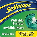 Sellotape 1766004 with Clever Tape Dispenser, 18mm x 25m